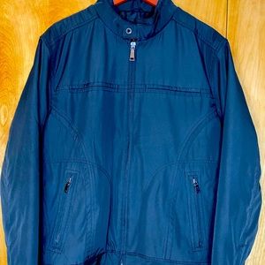 INC NAVY BLUE BOMBER JACKET